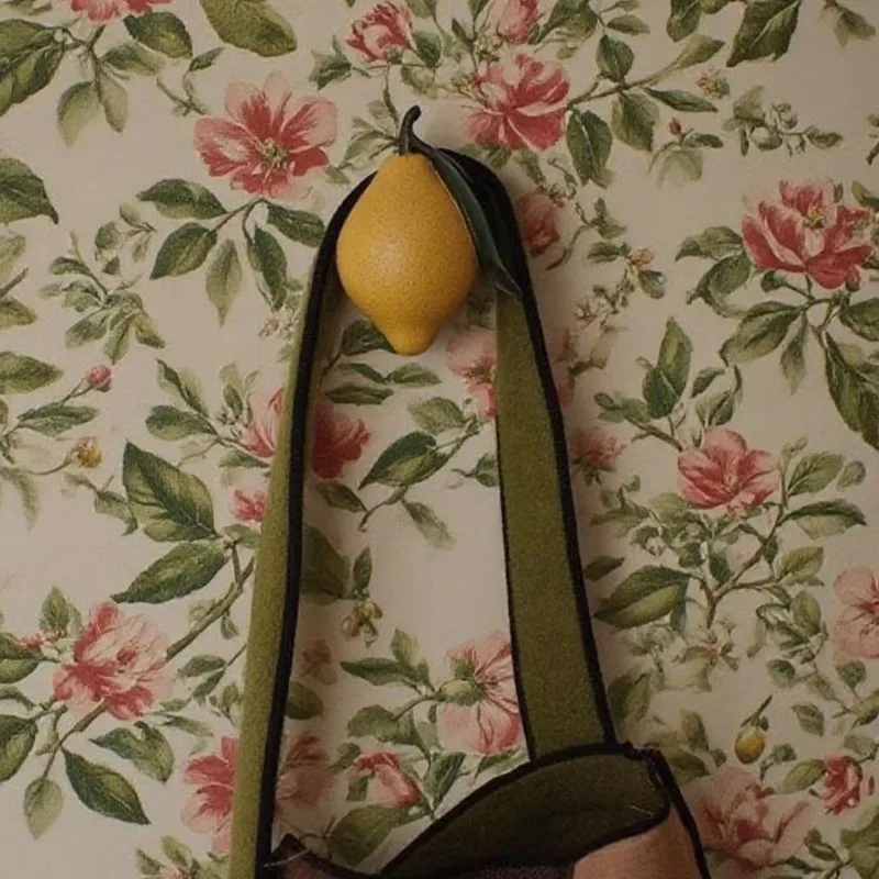 Decorative cabinet door handle color hook handle punch-free children's room