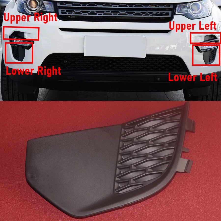 

1Pc Front Left/Right Side Bumper Fog Light Grille Cover Fog Lamp Frame For Land Rover Discovery Sport 2015-2019 LR061236 OEM