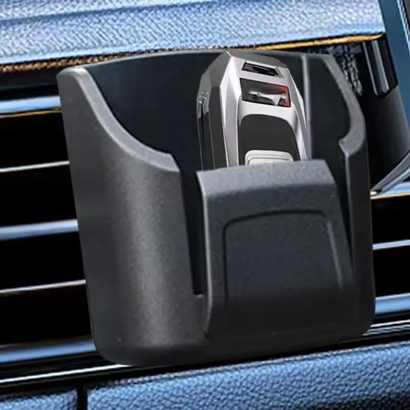 Multi Function Car Key Holder With Sticker Car Fob Remote Key Storage Box Dashboard Centre Control Mount Card Holder