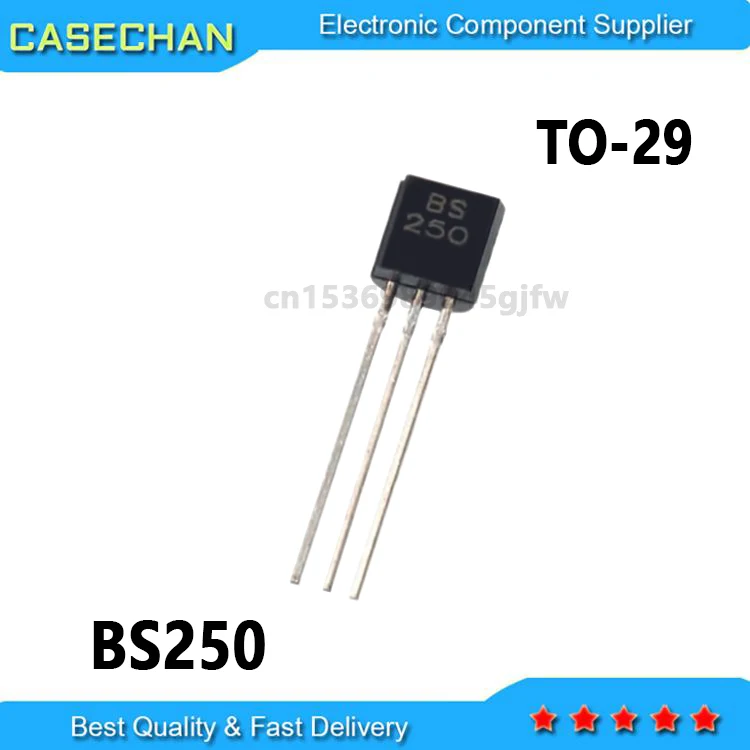5x BS250 P-Kanal MosFET – TO-92 Gehäuse – Für Schaltungen & DIY-Elektronik Logikpegel MOSFET