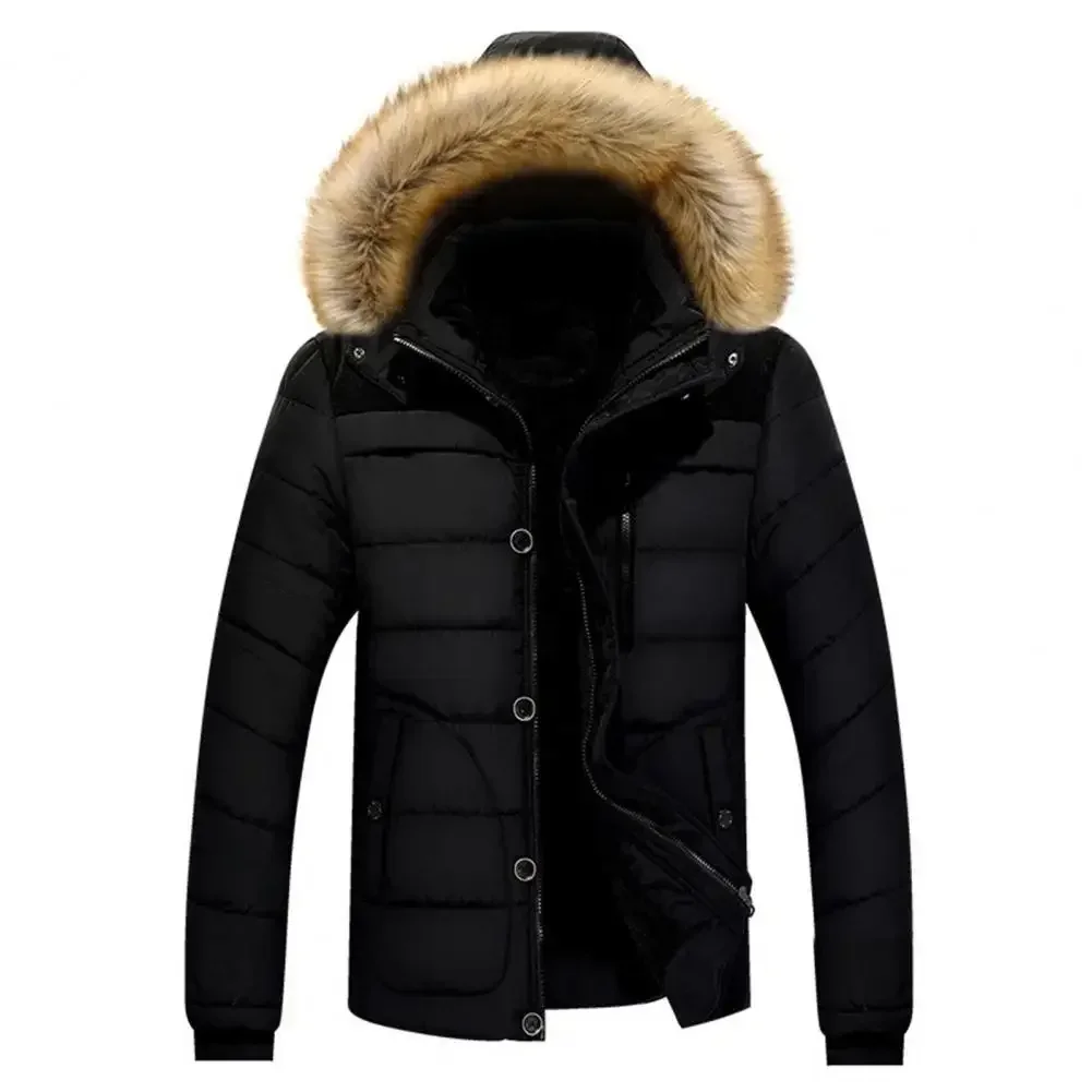 Homens novos parkas inverno para baixo casaco extra grosso com capuz acolchoado jaqueta destacável chapéu puffer moda jaqueta plus size