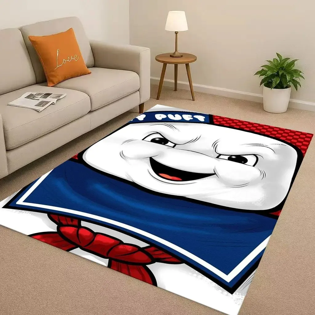 Horror Movie G-Ghostbusters Cartoon Living Room Non-Slip Area Rug Carpet for Bedroom Playroom Sofa,Easy Clean Home Decor Doormat