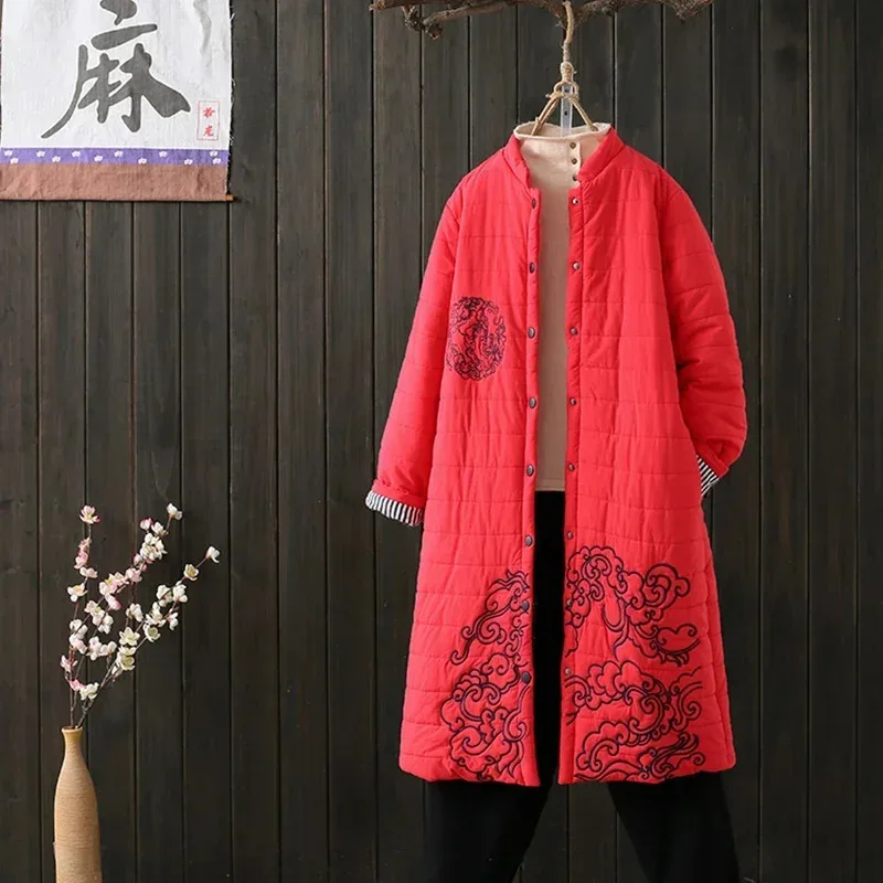 2026 Traditional Clothing For Women Plus Size Modern Cheongsam Qipao Winter Cotton Chinese Oriental Dresses FF25