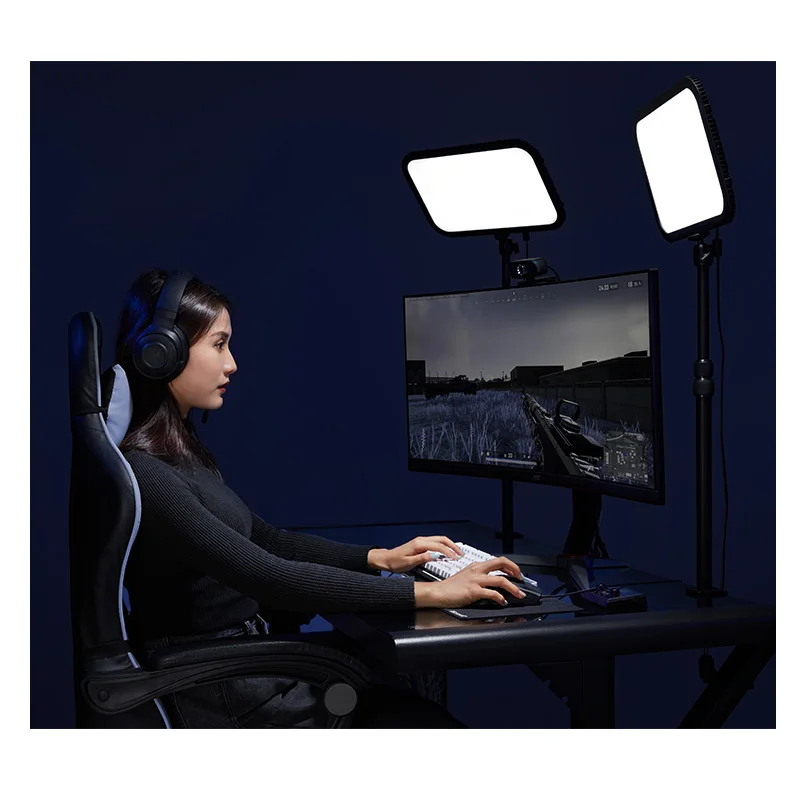 Godox-Kit de luz LED ES45 para e-sports, ancla, juego de Tuber, transmisión en vivo, fotografía, luz de relleno, nuevo diseño