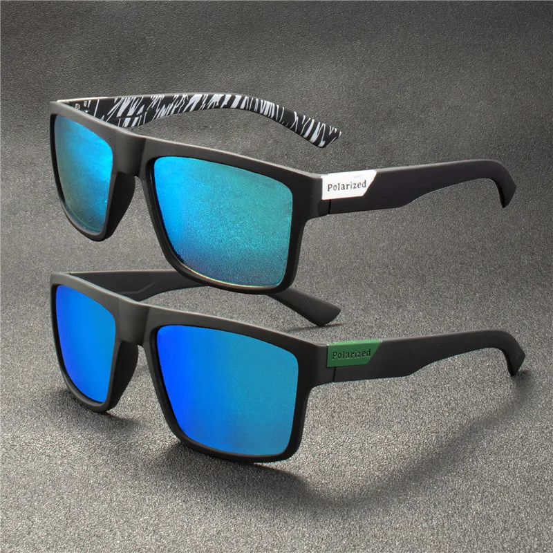 2PCS Luxus Polarisierte Sonnenbrille Männer Frauen Fashion Square Männliche Sonnenbrille Vintage Fahren Angeln Brillen Sport Shades – Detail 3