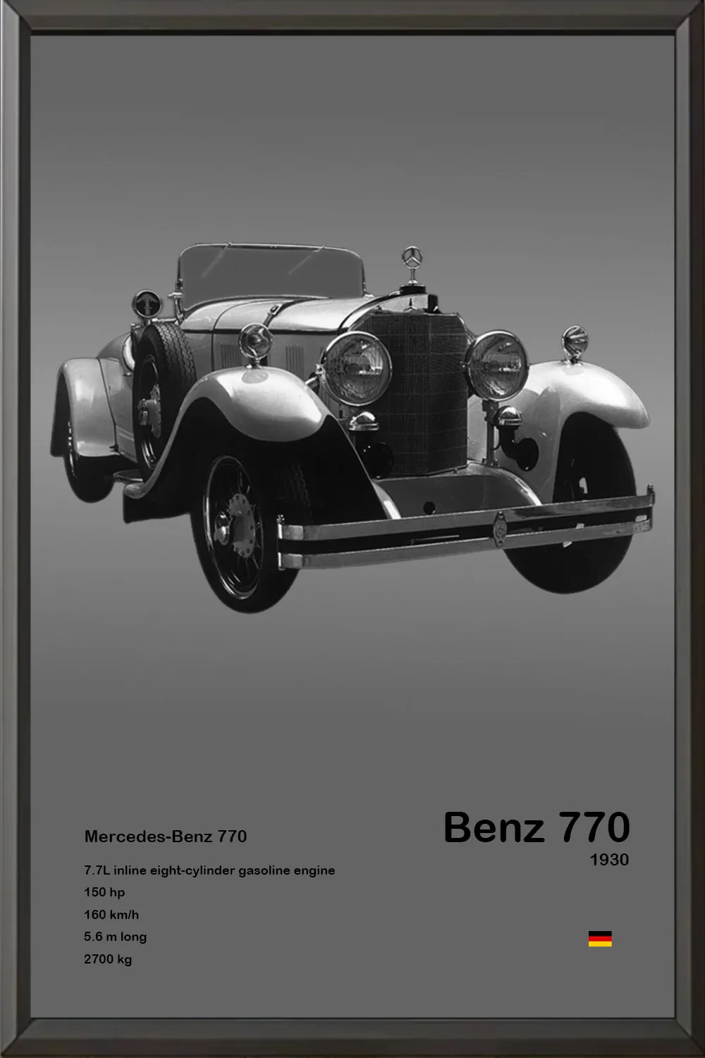 الشهيرة خمر الكلاسيكية الفاخرة سيارة الفن اللوحة المشارك قماش طباعة الديكور جدارية ديكور المنزل الحديث