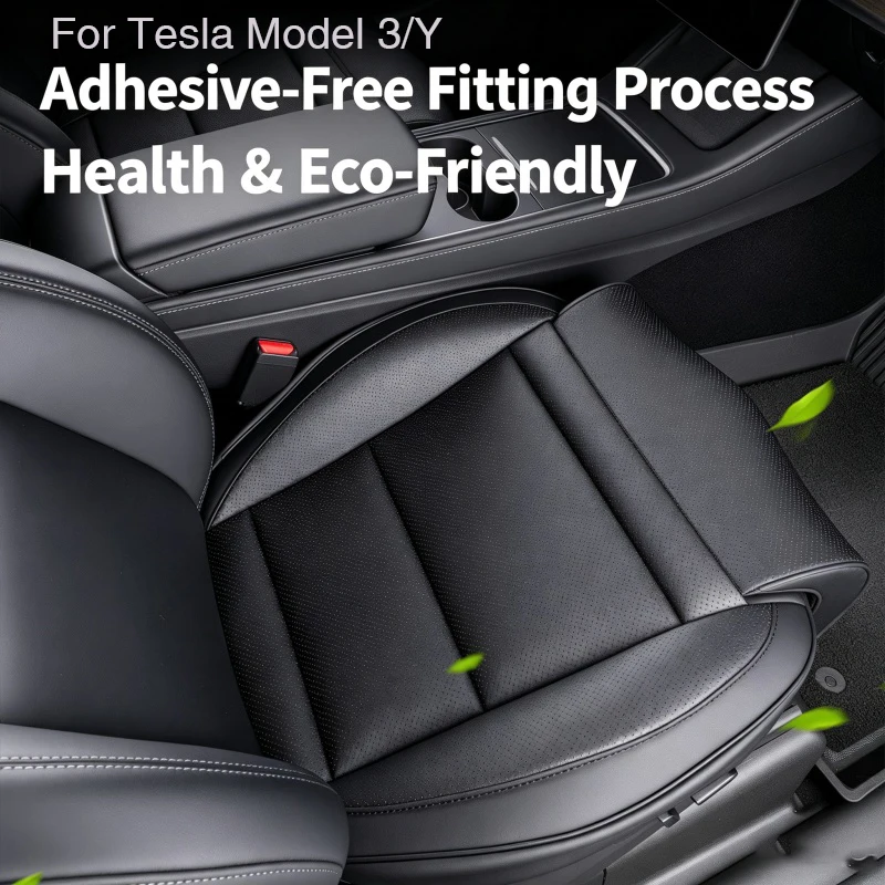For Tesla Model 3/Y Car Seat Cushion Leg Support Leather Comfortable Anti Slip Wear Resistant Car Seat Extended Leg Support
