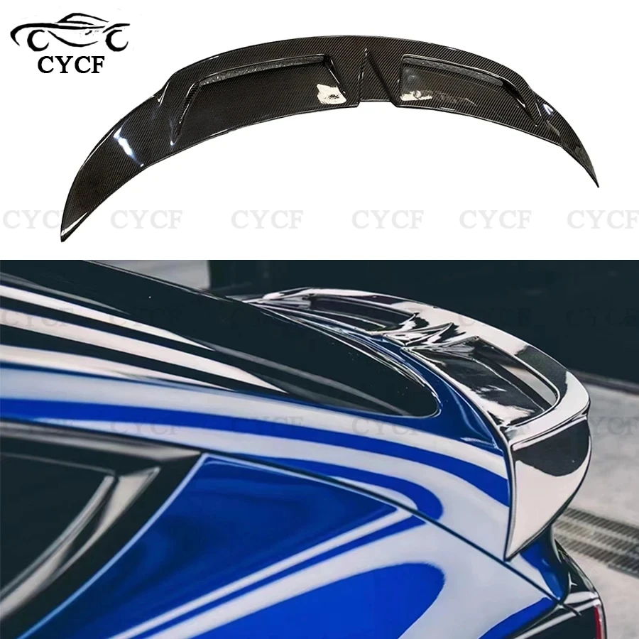 

For Tesla Model Y carbon fiber car trunk spoiler diffuser rear trunk fender car accessories body kit