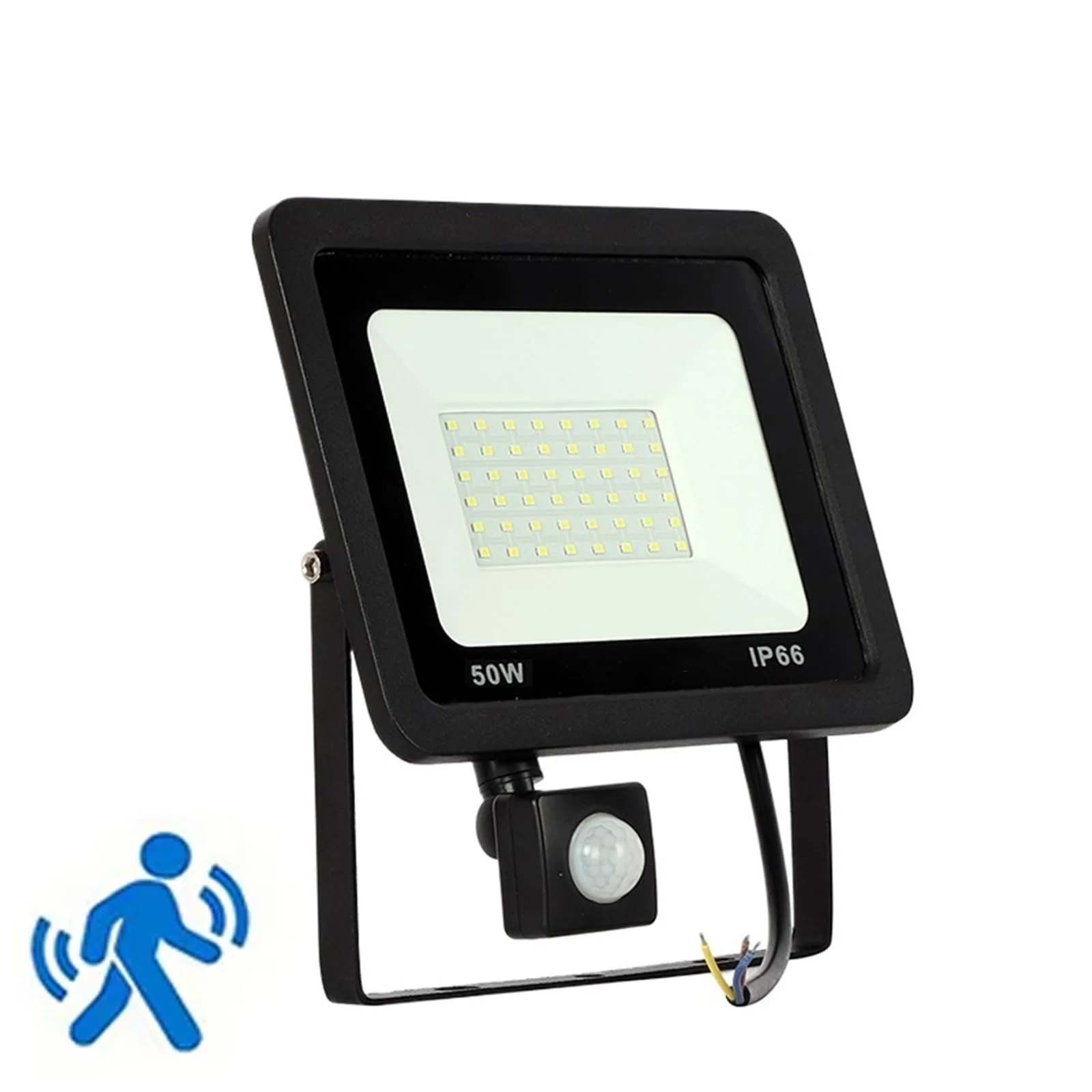 Luz de inundación LED con Sensor de movimiento PIR, 10W, 20W, 30W, 50W, 100W, 150W, 200W, 300W, AC220V, IP66, foco impermeable, reflector de calle para exteriores