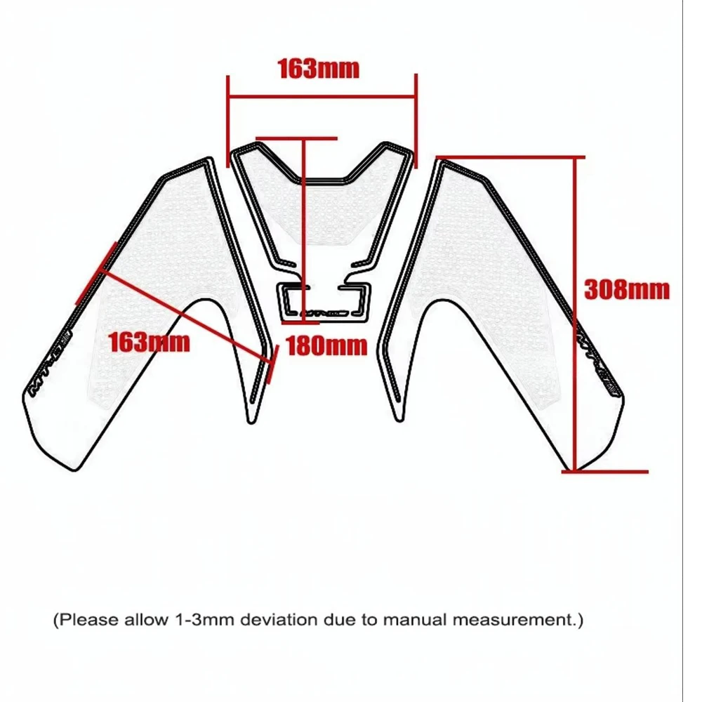 Motorcycle Anti Slip Pad Anti-Heated Gas Tank Side Traction Knee Grip Protector Sticker For Yamaha MT-09 MT09 SP V4 2024-2025