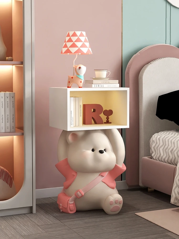 Home Decor Running Bear Statue Floor Decor Children's Bedroom Bedside Table Cartoon Animal Sculpture Ornaments Housewarming Gift