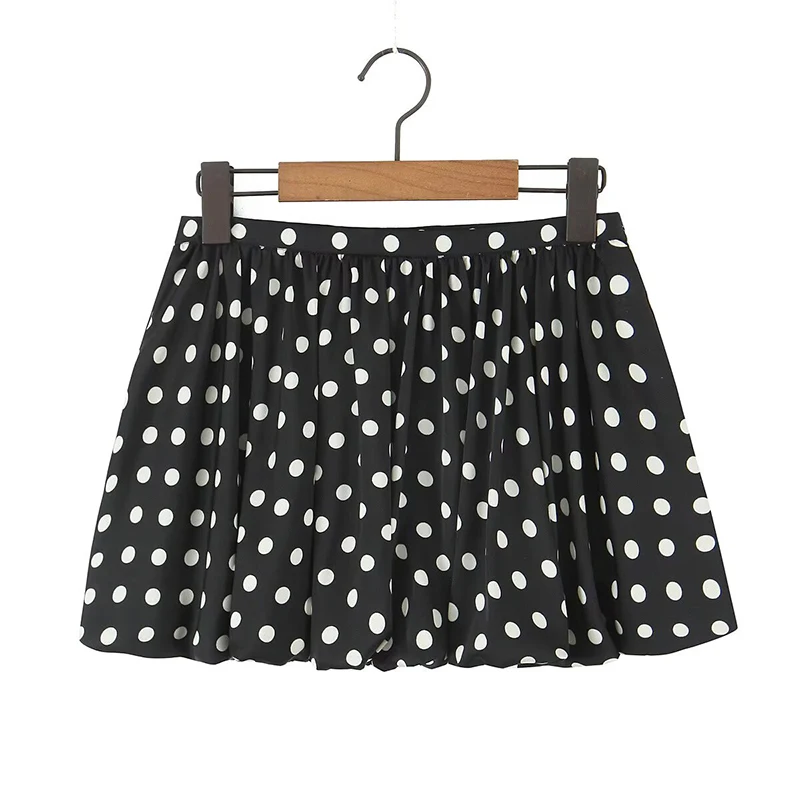 YENKYE Sexy Sweet Girls Low Waist Polka Dot Bud Mini Skirt Summer 2026 Y2K Skirts