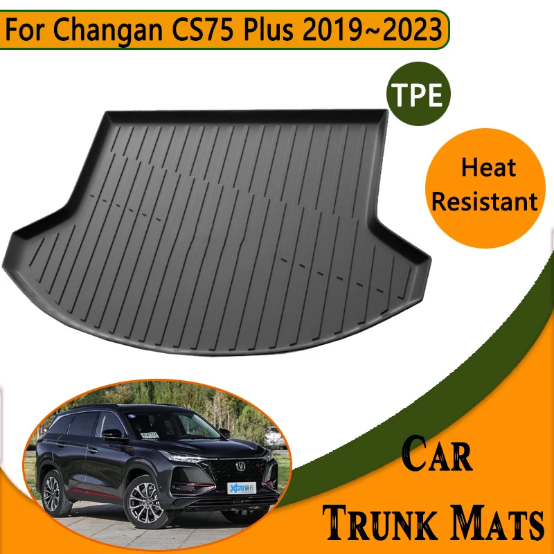 

Car Trunk Mats for Changan CS75 Plus 2019 2020 2021 2022 2023 Waterproof Carpet Anti-dirty Liner Tray 3D TPE Cushion Accessories