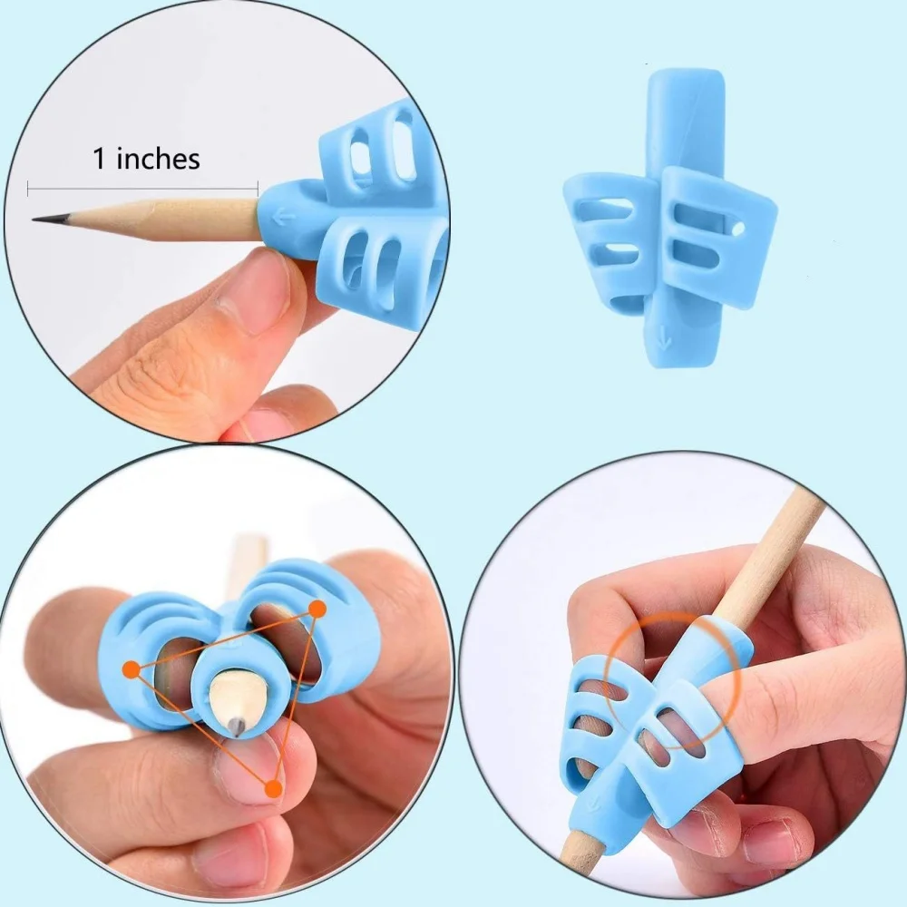 1 قطعة قلم رصاص السيليكا الناعم فهم ثلاثة أصابع هلام القلم السيطرة الأطفال الكتابة التدريب تصحيح أداة أقلام عقد للأطفال هدايا