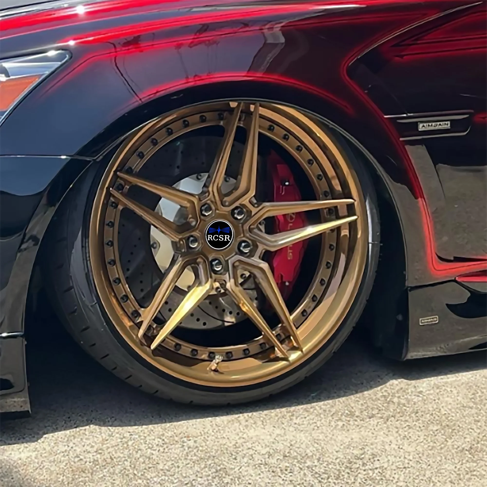 

Deep Dish Five Star Spokes Sport Car 17-24 Inch Forged Aluminum Rims Polished Brushed Finish 5 Holes 5x114.3 Bolts New 35mm
