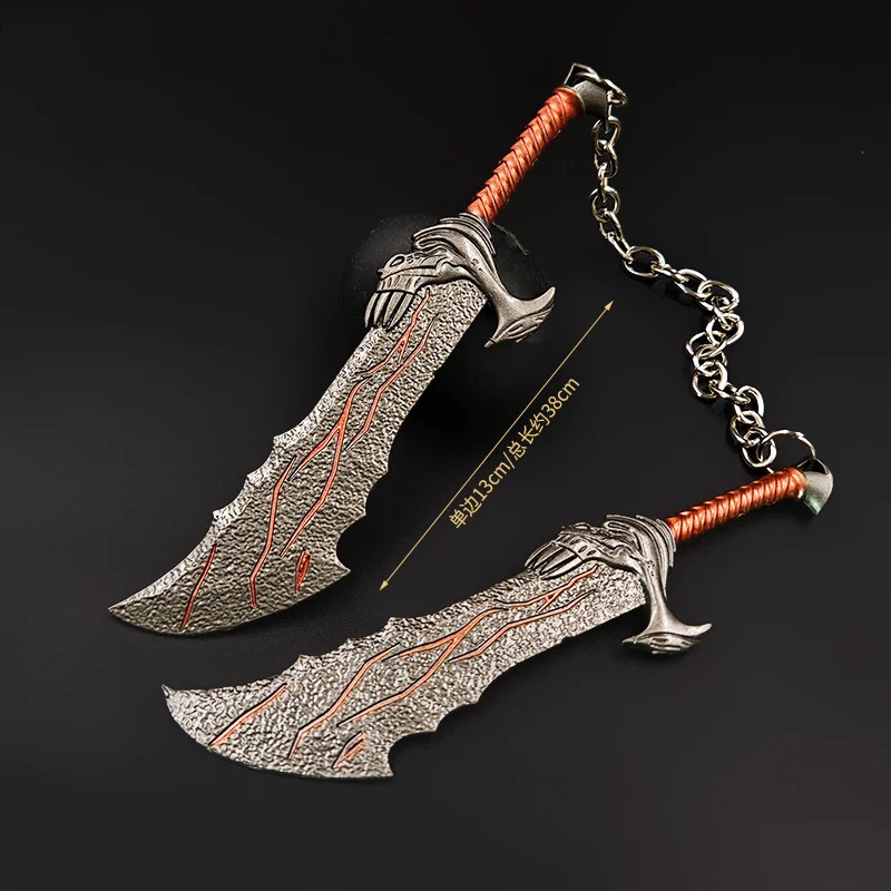 13cm God of War Game Peripherals Kratos Blade of Chaos Pairing Metal Model Alloy Ornament Toy Knife Sword Gifts Collections
