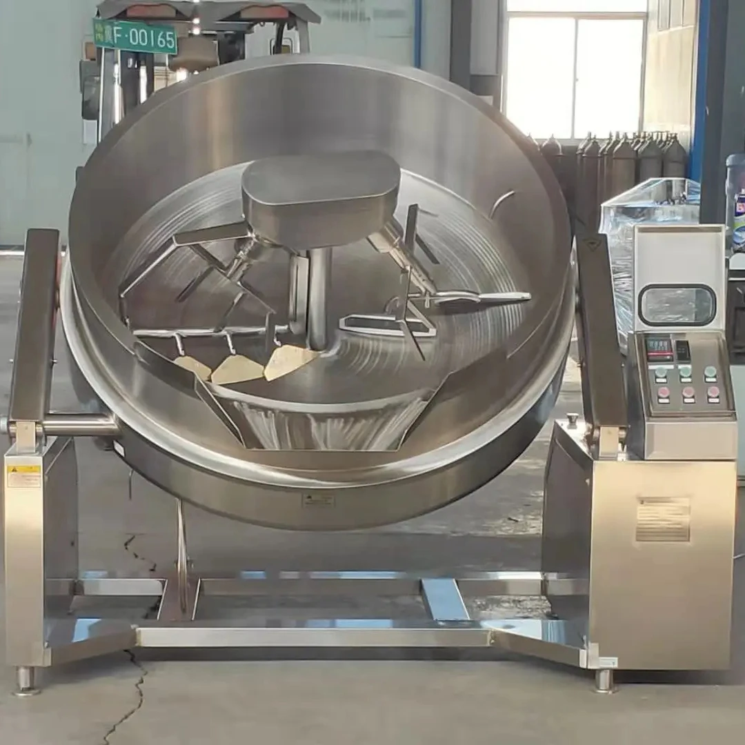 Professional Double Jacketed Steam Kettle For Syrup Production Jacketed Kettle With Mixer