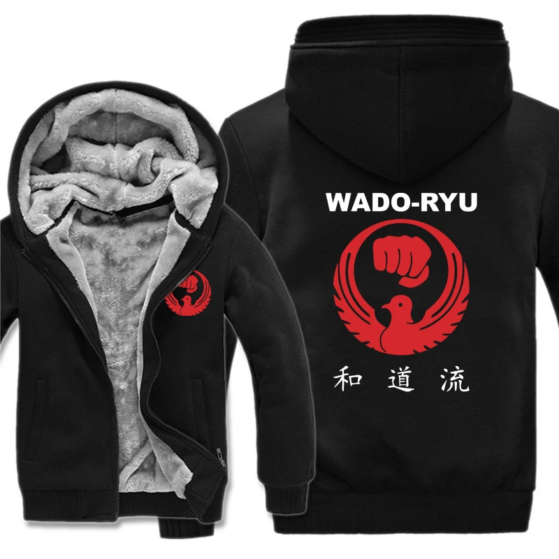 Wado Ryu Hoodies Men Cool Coat Thicken Wado Ryu Kai Karate Sweatshirt Mans Jacket Hoody