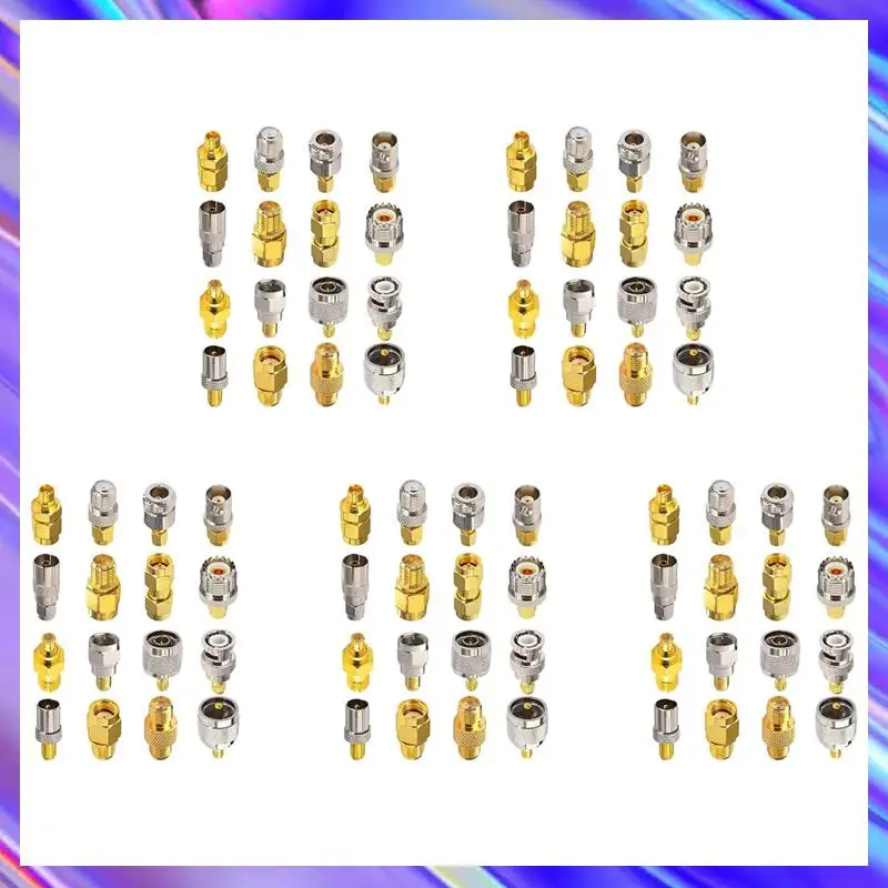 

A24U 5X16 Тип SMA Разъемы SMA Комплекты адаптеров SMA для MCX/TV/F/N/BNC/UHF/RP-SMA Прямого типа, никелированные, позолоченные