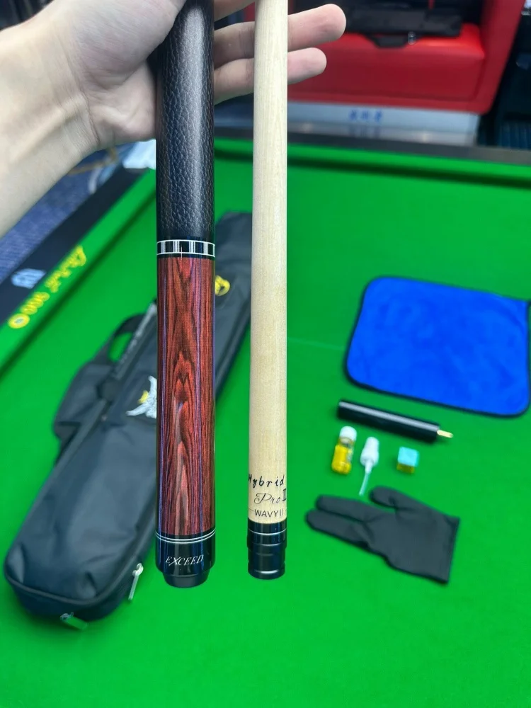 

Элитный кий для пула EXCEED Mezz с наконечником 12,5 мм, комплект из двух частей, для снукера, карамболя, брейка, из клена, длинный кий