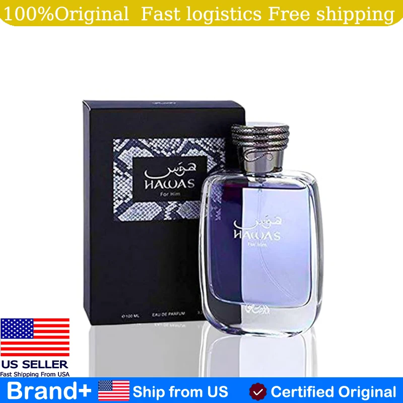 

RASASI Hawas for Men Eau De Parfum Spray 100ML Long Lasting Hair and Body Spray Cologne Persistence Portable Birthday Gift
