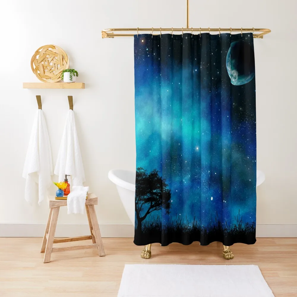 

blacklight glowing stars hypercolor - galaxy milky way stars nebula Shower Curtain Cover Bathroom Showers For Shower Curtain