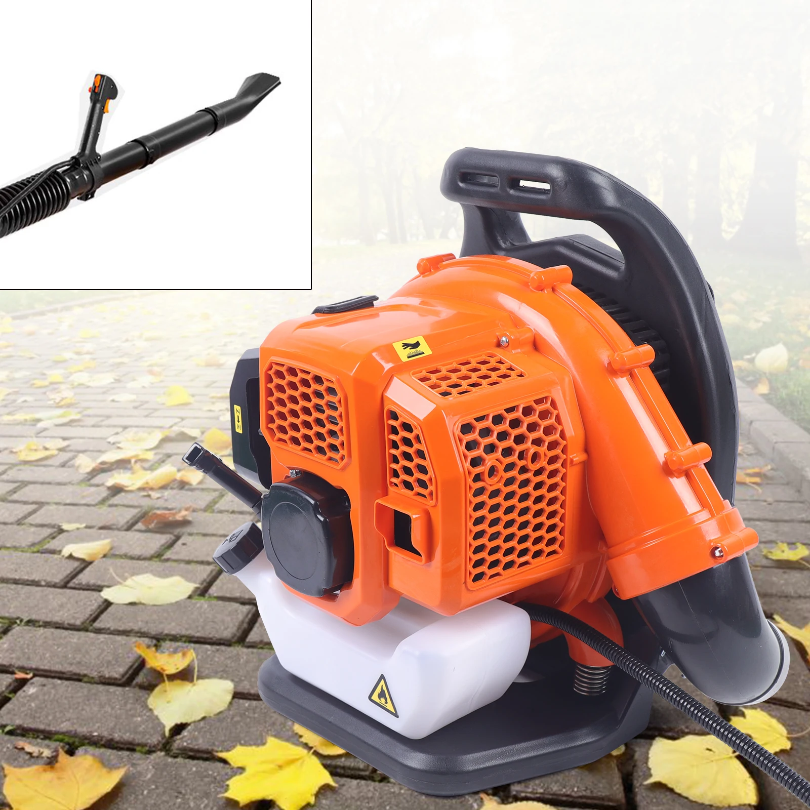 

Commercial Gas Leaf 2-Stroke Backpack Blower, Gas-powered, Air-cooled, Blowing Hine, 42.7CC