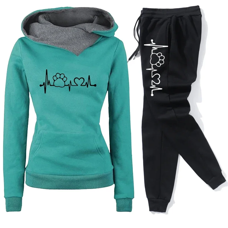 Quality Women's Hoodie Tracksuit 2026 Casual Sweatshirts Outdoors Sports Jogging Clothes Autumn Winter Fashion Single Tops Pants