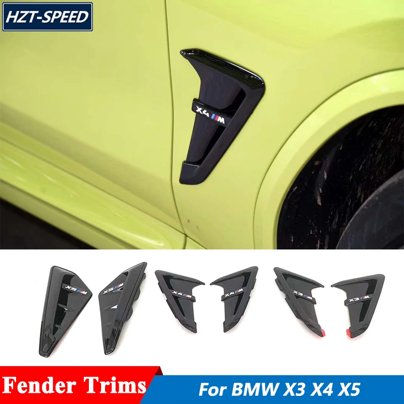 2 PCS ABS Material Front Fender Trims Vents For BMW X3 X4 X5 Car Tuning