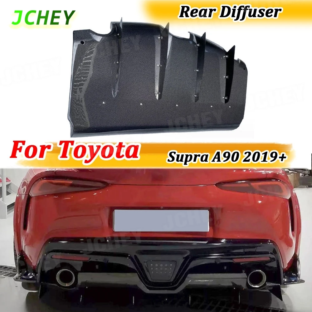 

JCHEY Carbon Fiber Car Rear Bumper Lip Diffuser for Toyota Supra A90 2019+ FRP Rear Bumper Extension VRS style Body kits