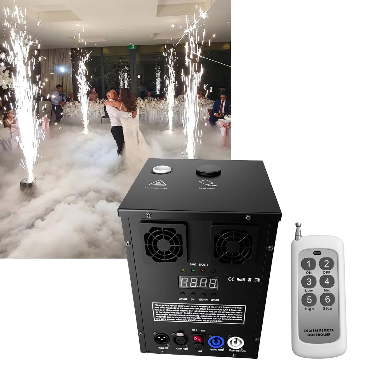 700W Dmx512 Fire Works Sparkul - Confetti Cannon Tube review and price