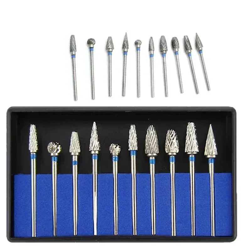

10Pcs Dental Grinding Heads Tungsten Steel Burs for Lab/Clinic High-Speed Polishing Drill Grinder Dentistry Equipment Tools