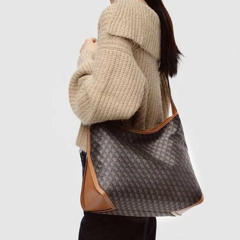 DISSONA Women's Handbag Lucky Pouch Hobo Vintage Print Bag Shoulder Crossbody Tote Commuter Tote Underarm Bag