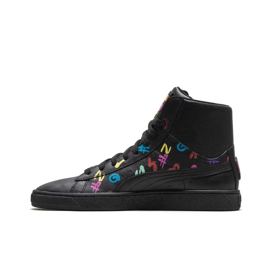 BIRDTALK X PUMA Basket Skateboard Shoes Unisex High Top Black 369733-01