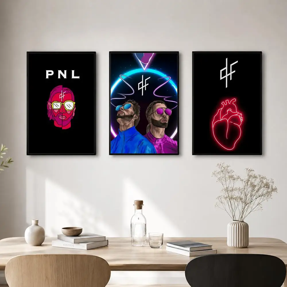 Rap Group PNL QLF Poster Self-adhesive Art Waterproof Paper Sticker Coffee House Bar Room Wall Decor