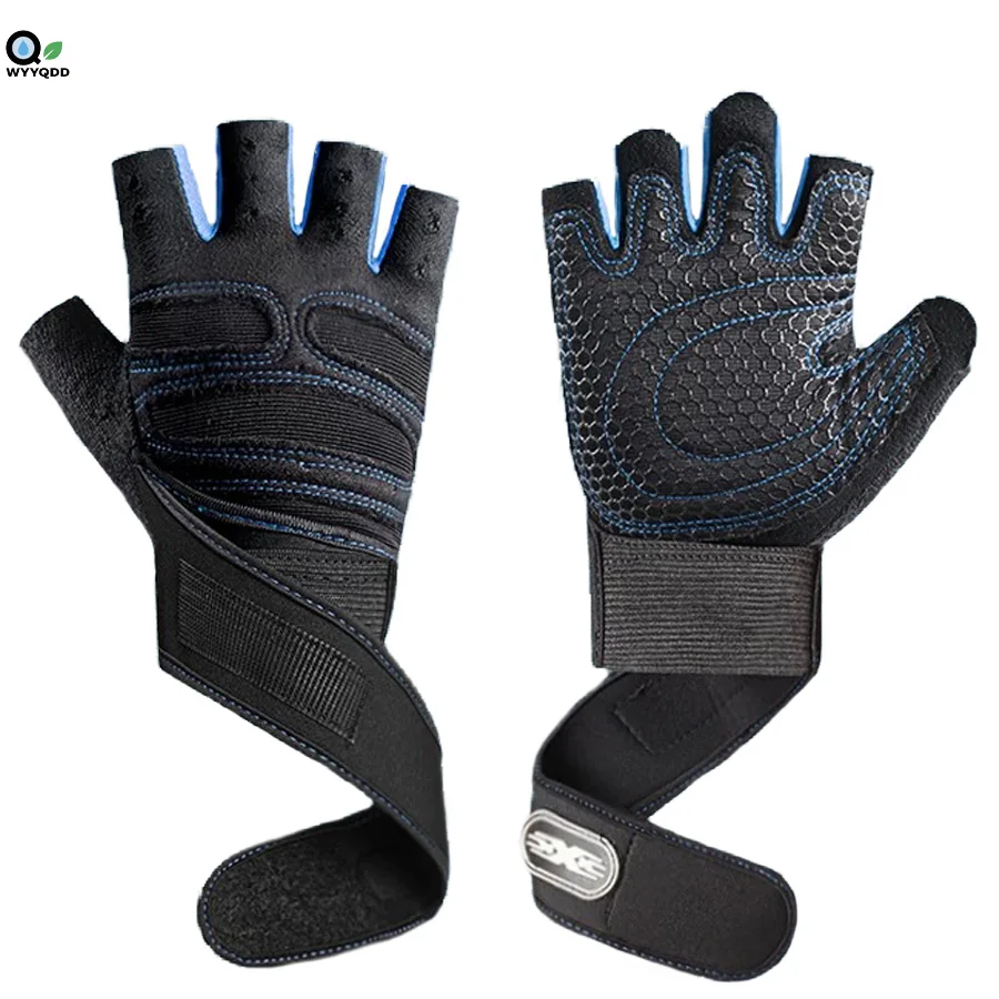 

1 Pair Weight Lifting Gym Workout Gloves - with Wrist Wrap Support Shockproof Fitness Gloves for Dumbbell,Weightlifting,Riding