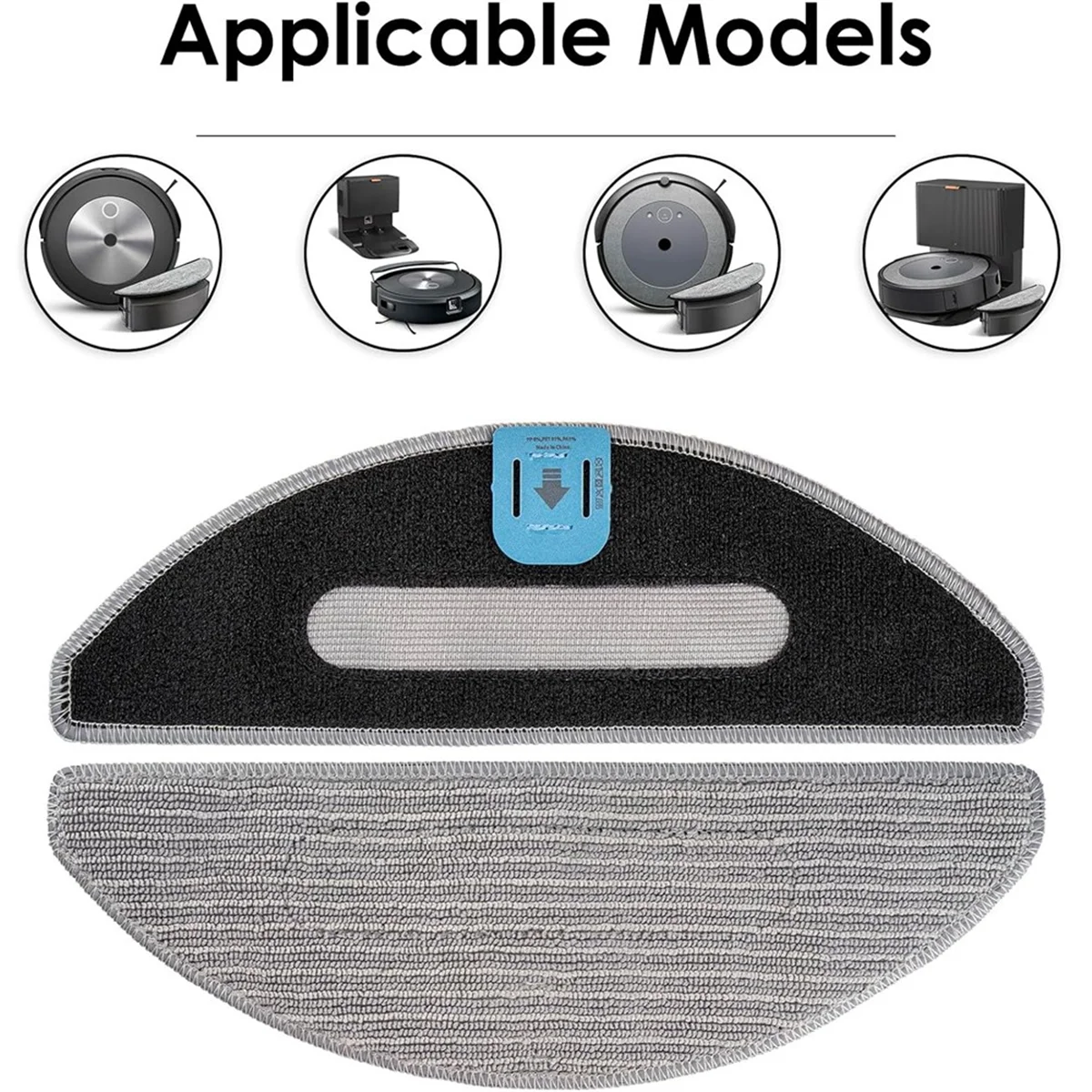 A26P 3 Mop Cloth + 6 Wicks for Irobot Roomba Combo J5 J5+ I5 I5+ J5 J5+ I5 I5+ Robot Vacuum & Mop, Replacement Accessories