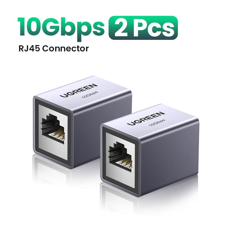 Ugreen Rj45 Connector 10Gbps Netwerk Extender Extensie Voor Cat8 Cat7 Cat6 Ethernet Kabel Adapter Gigabit Vrouw Naar Vrouw