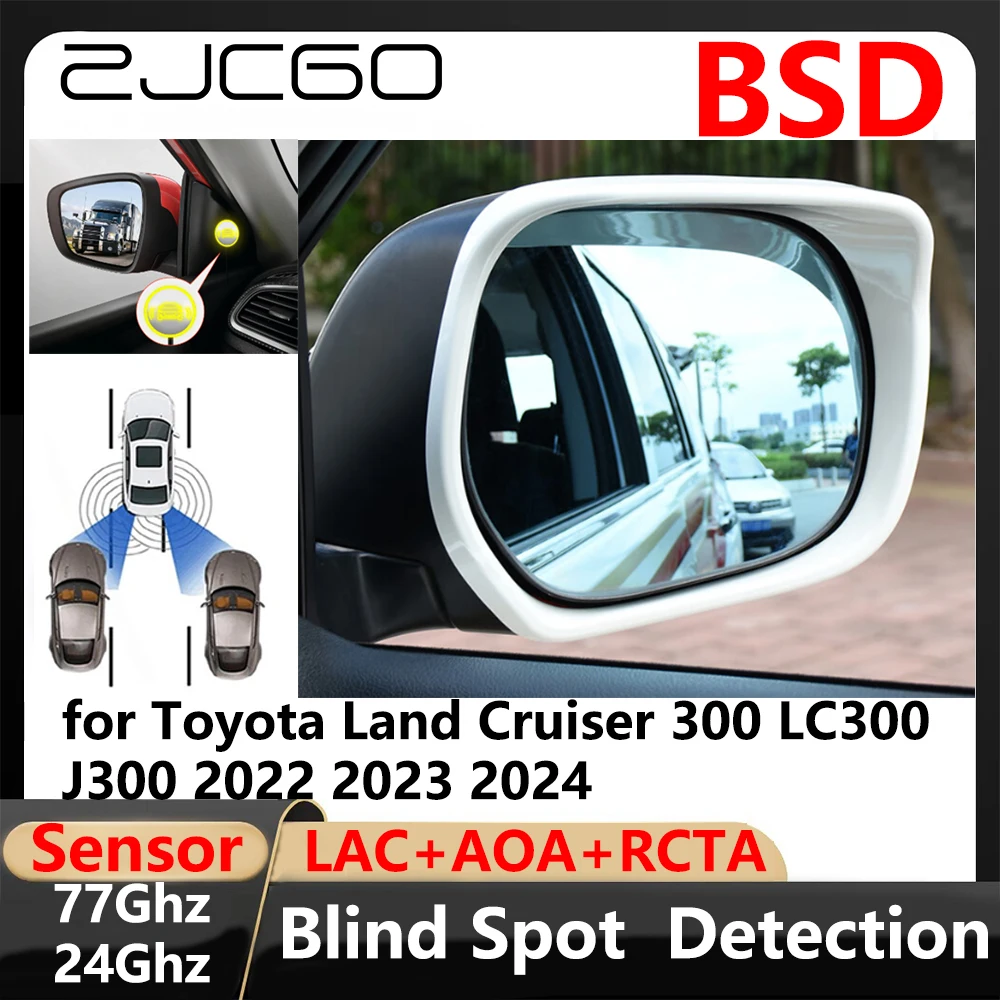 ZJCGO for Toyota Land Cruiser 300 LC300 J300 2022 2023 2024 BSD Blind Spot Detection Lane Change Assisted Parking Driving Warnin