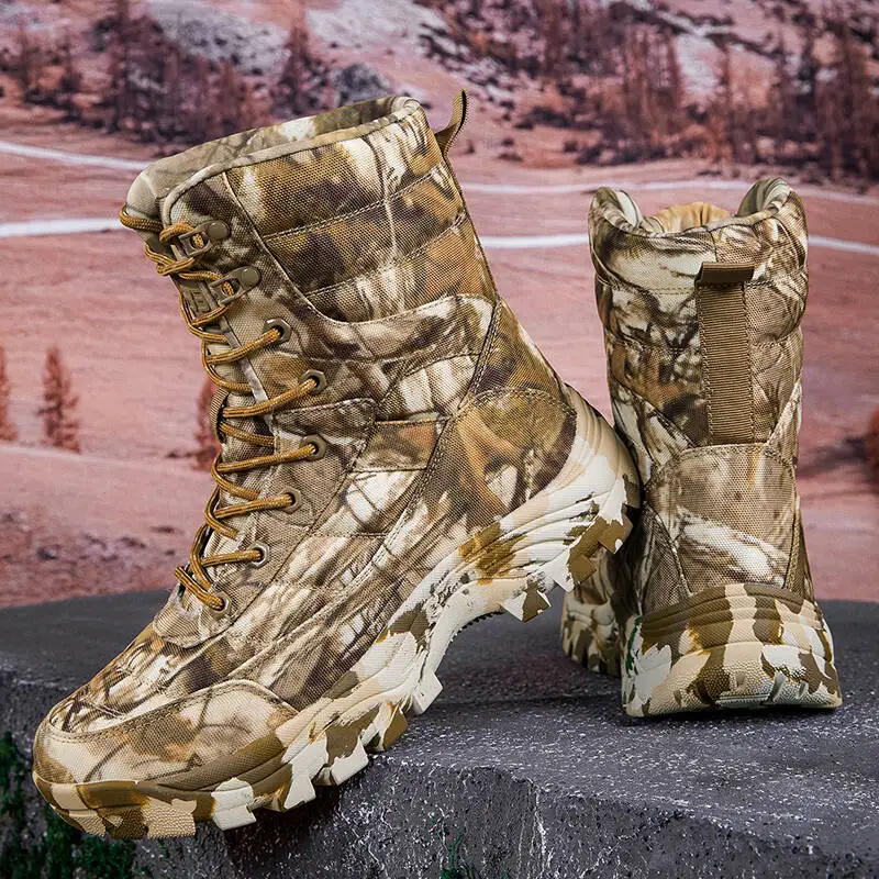 Outdoor Boots Men Hiking In Various Terrains Boots Waterproof Non-slip Hiking Boot Wear-resistant Jungle Trekking Chunky Sneaker - view 4