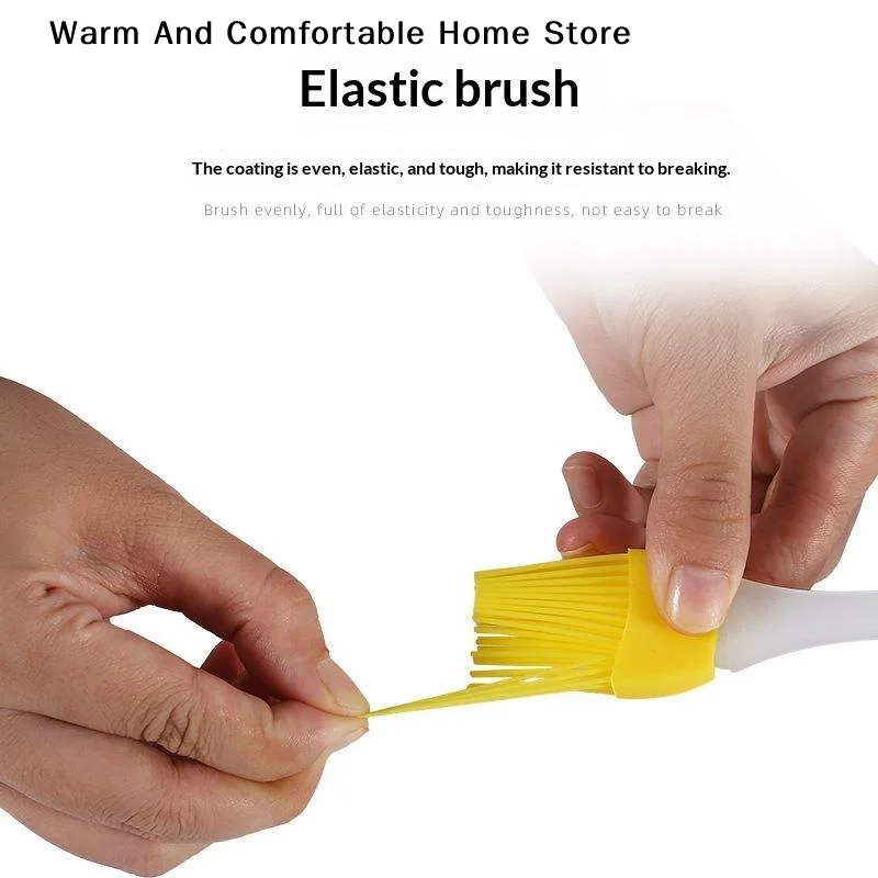 【W】Silicone Pastry Basting Brushes Heat Resistant Bristles Food Safe Material For Baking Cooking Grilling BBQ Use