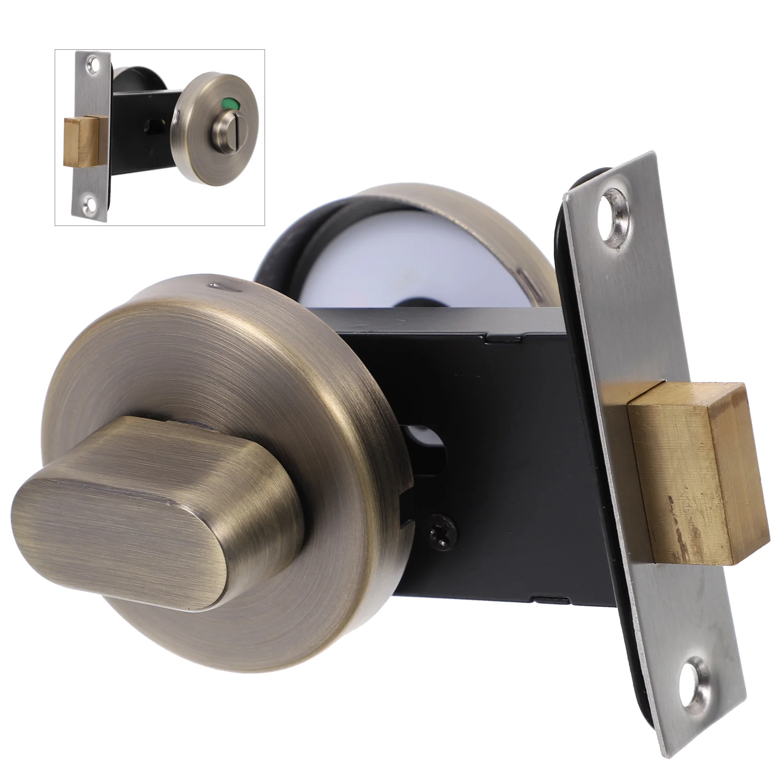 

Bar Bathroom Indicator Lock Door Knob Handle Commercial Keyless Vacant Occupied Stainless Steel Hotel