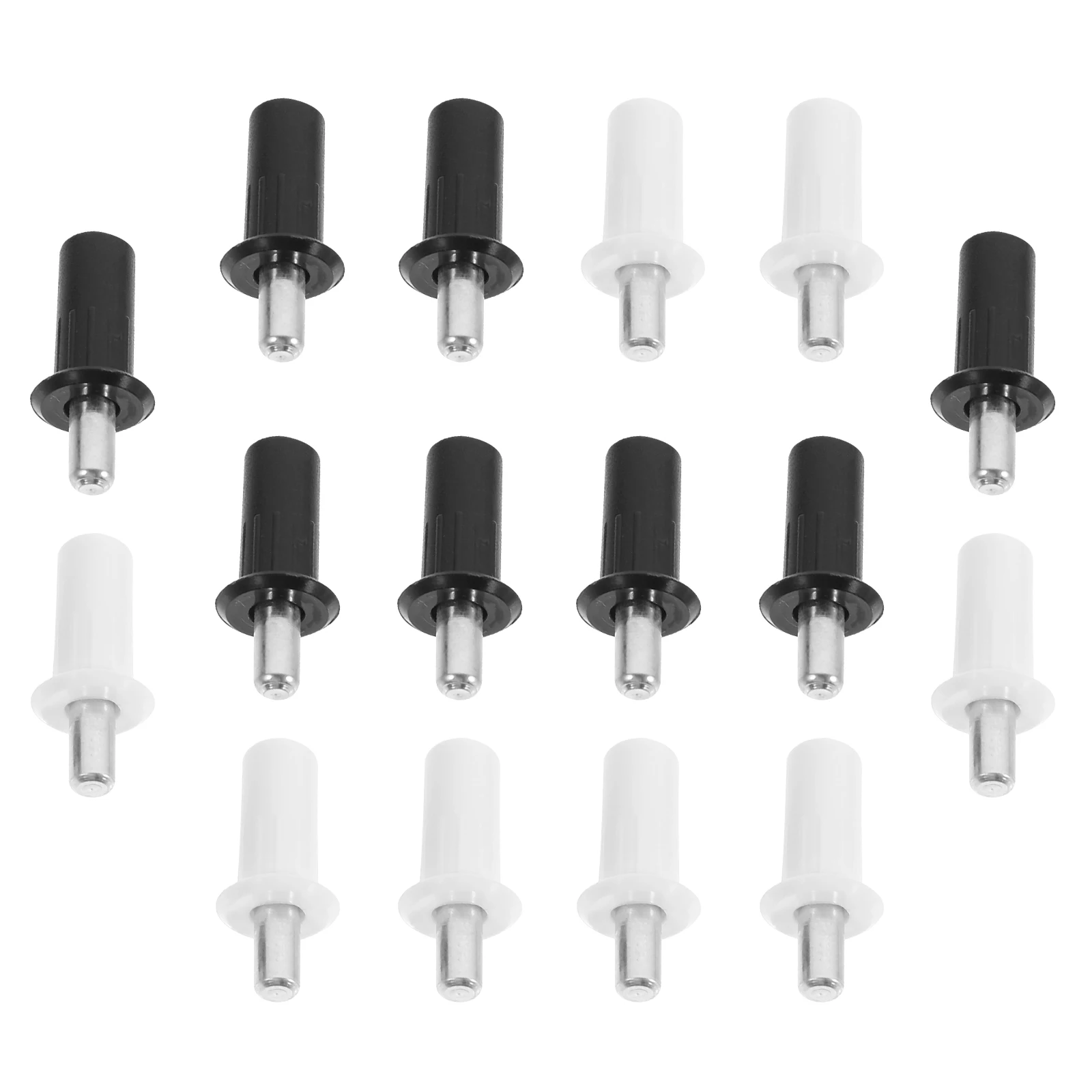 

16 Pcs Door Shaft Spring Center Pins Plastic ABS Shutter Repair Blind Replacement Furniture Fittings Black White