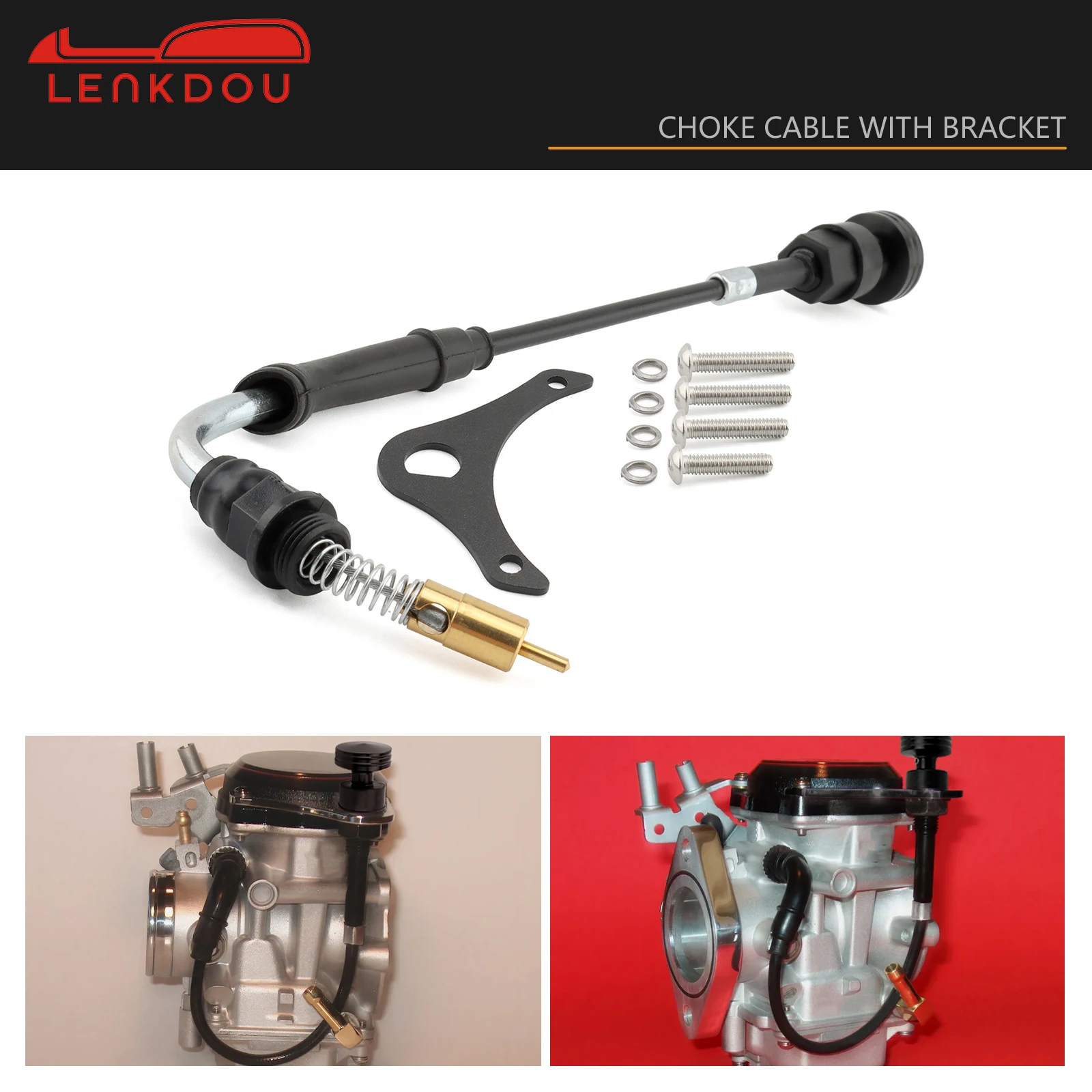 Motorcycle Carburetor Choke Cable Idle adjustment Set for Harley CV40 Sportster 883 1200 XL883 XLH1200 Big Twin Dyna 27421-99C