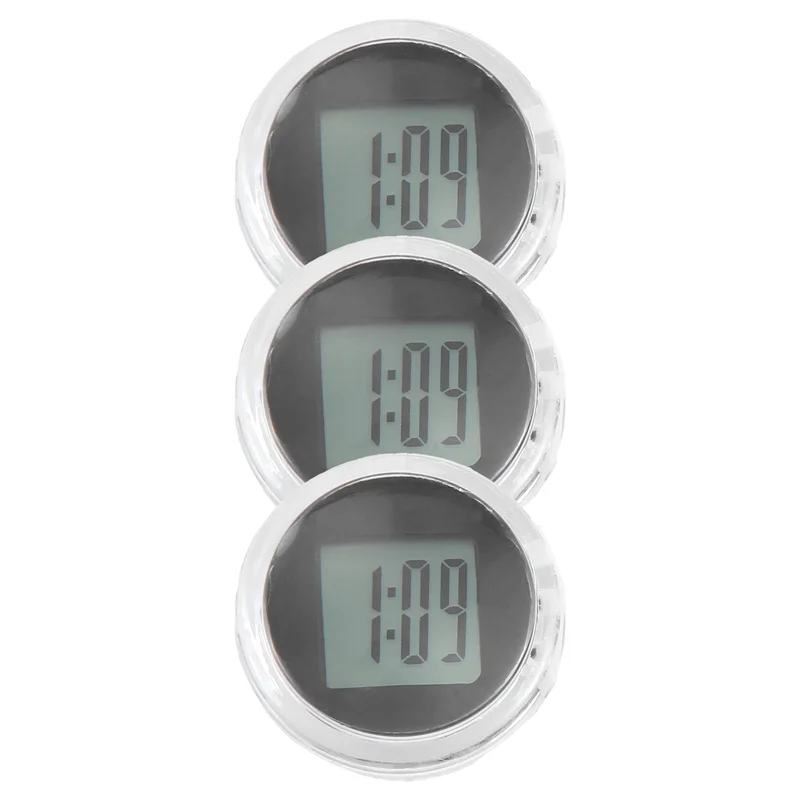 3 قطع ساعات دراجة نارية صغيرة مقاوم للماء عصا على دراجة نارية جبل ساعة الساعات الرقمية للمركبة والسيارات والسيارات SUV-N25R #1