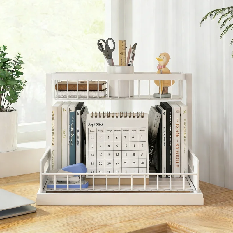 

Выдвижная полка для раковины с двойным ящиком для кухни и ванной комнаты, 2 слоя, органайзер для шкафа, стеллаж для хранения, артефакт