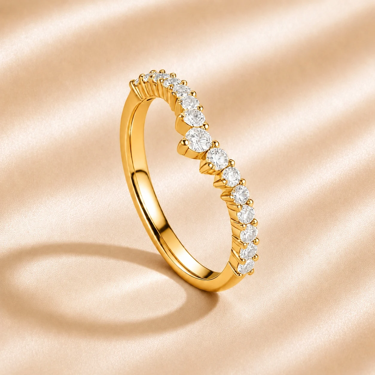 Custom Lab Grown Diamond 9K 14K Gold 0.41cttw VVS Clarity D Color Engagement Promise Wedding Anniversary Ring for Women