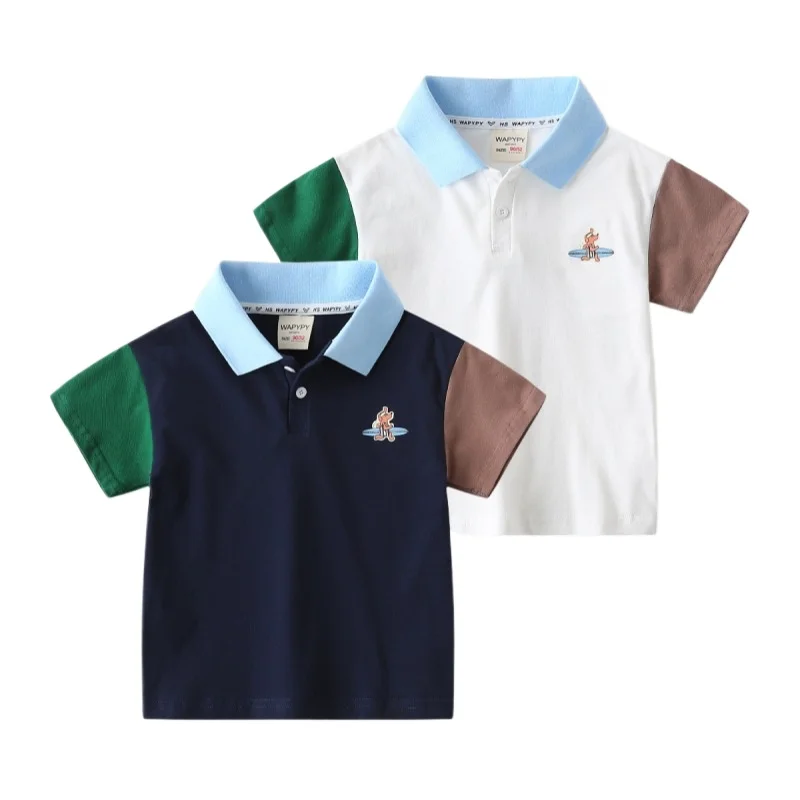 

Toddler Boys Polo T-shirts Elegant Kids Tops Tees Summer Children's Clothes