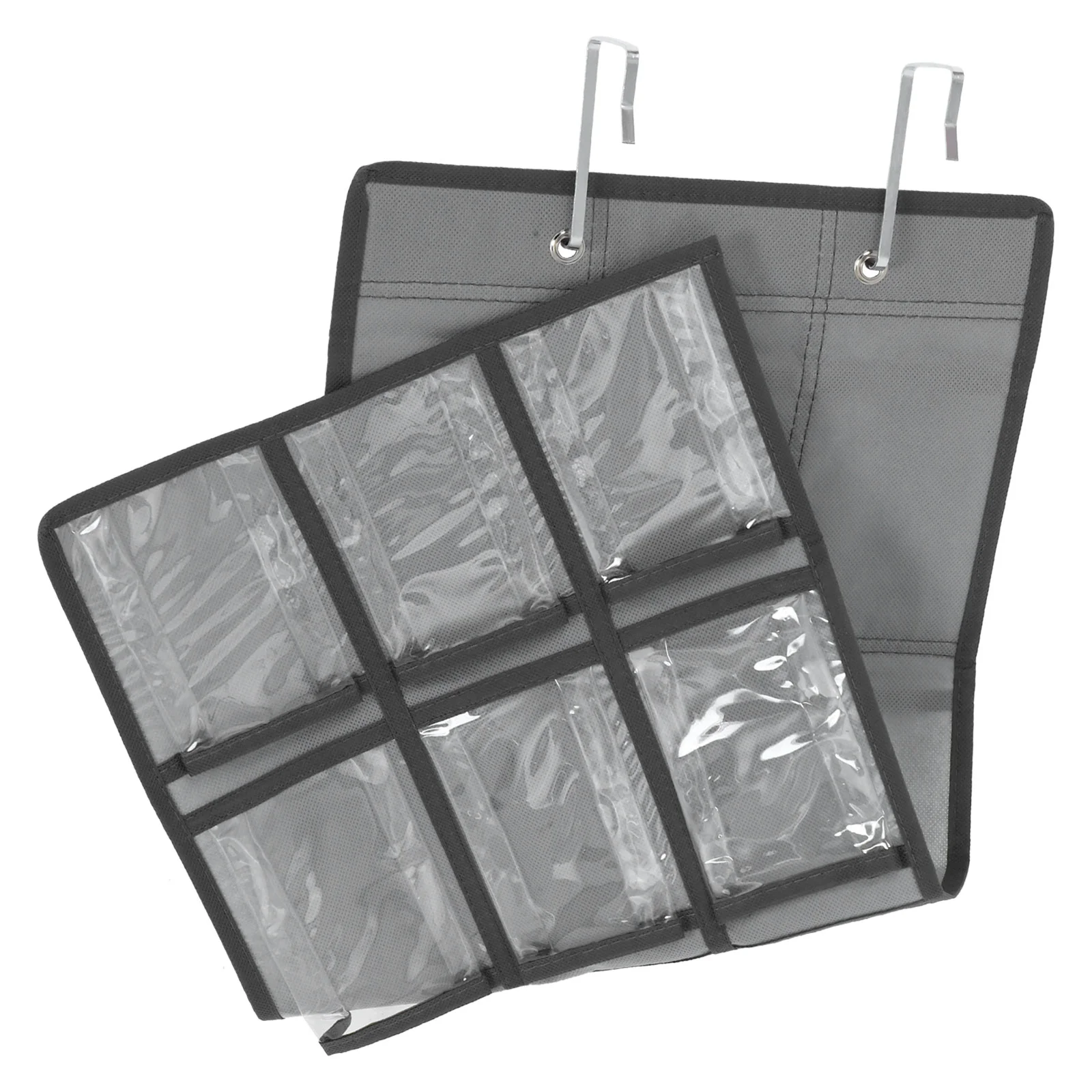 12 Compartment Storage Hanger Hanging Pouch for Phone Bags Foldable Chairs Pvc Simple Card Organizer Office Cell Phones