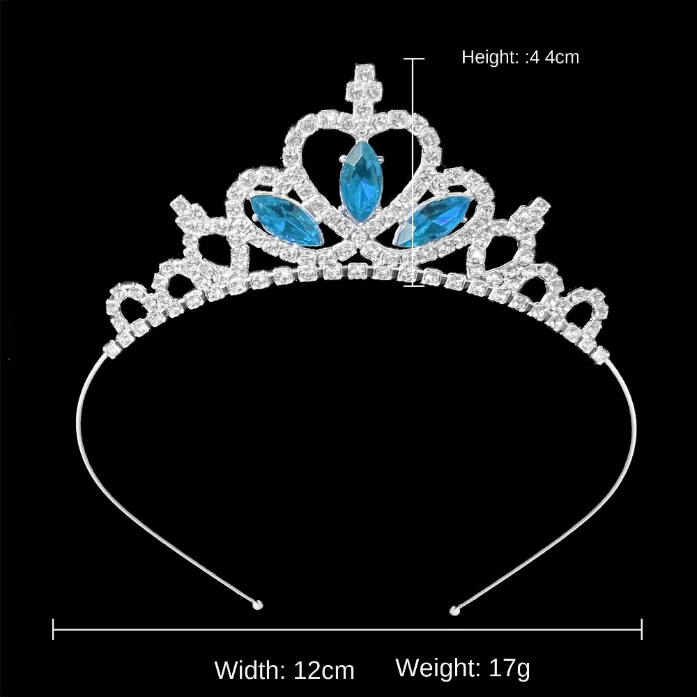 أزياء سبيكة الأميرة عقال للرأس على شكل تاج عيد ميلاد اكسسوارات الشعر مجوهرات الأميرة عقال رباط شعر حجر الراين تيارا